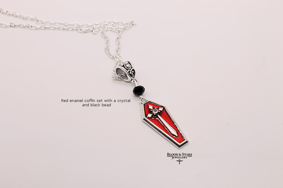 Coffin Cross Pendant Necklace