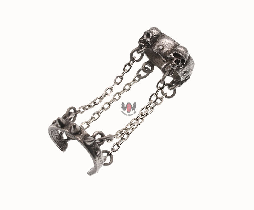 Doom Fetter Shackle Ring R98 Size Y Alchemy Gothic