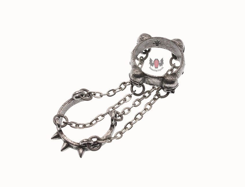 Doom Fetter Shackle Ring R98 Size Y Alchemy Gothic