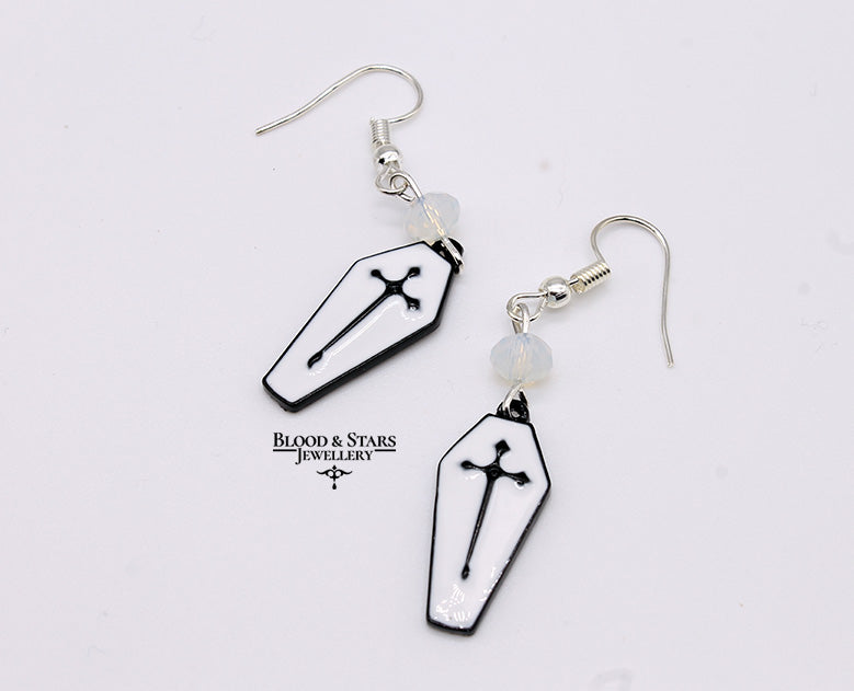 Coffin Cross Earrings