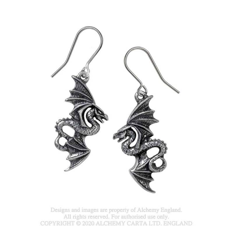 Flight Of Airus Dropper Earrings E442 Alchemy Gothic