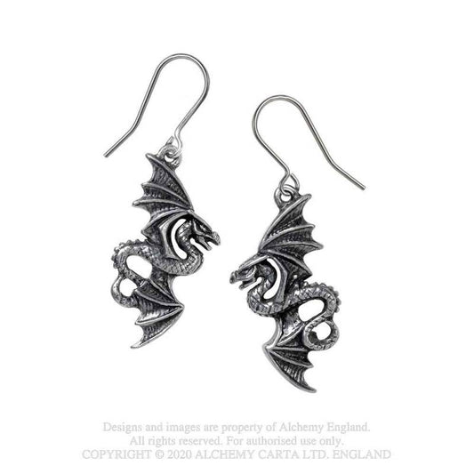 Flight Of Airus Dropper Earrings E442 Alchemy Gothic