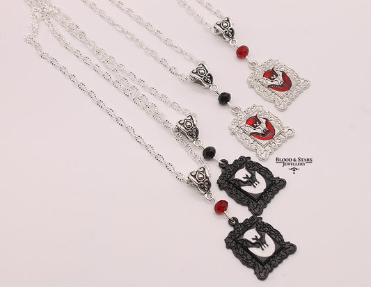 Bat Frame Pendant Necklace