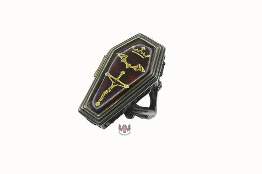 Immortal Kist R103 Size T Alchemy Gothic Coffin Ring 2004
