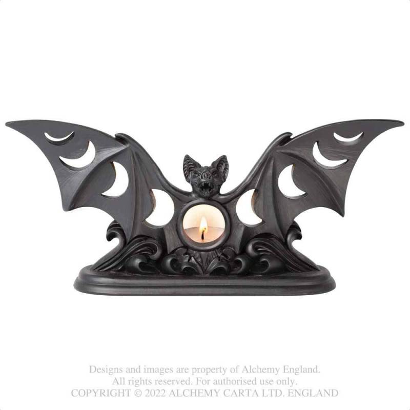 Lunaeca Bat Tea Light Holder V112 Alchemy Gothic