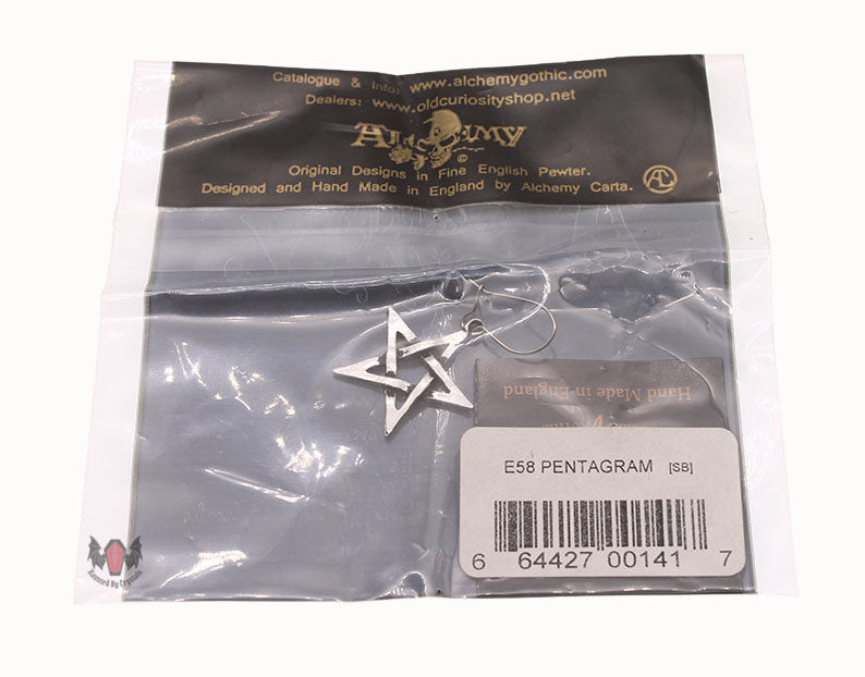 Pentagram Single Earring E58 Alchemy Gothic