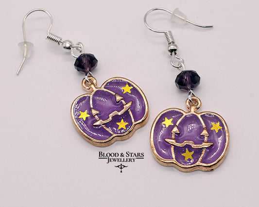 Pumpkin Star Spooky Earrings