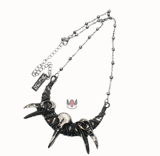 Restyle Bird Skull Necklace