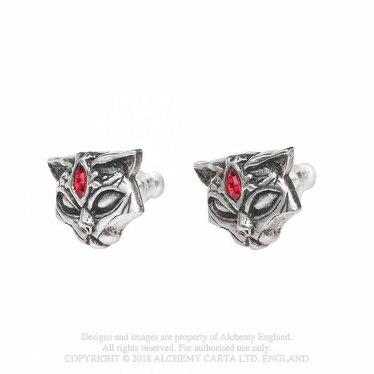 Sacred Cat Studs Earrings E406 Alchemy Gothic