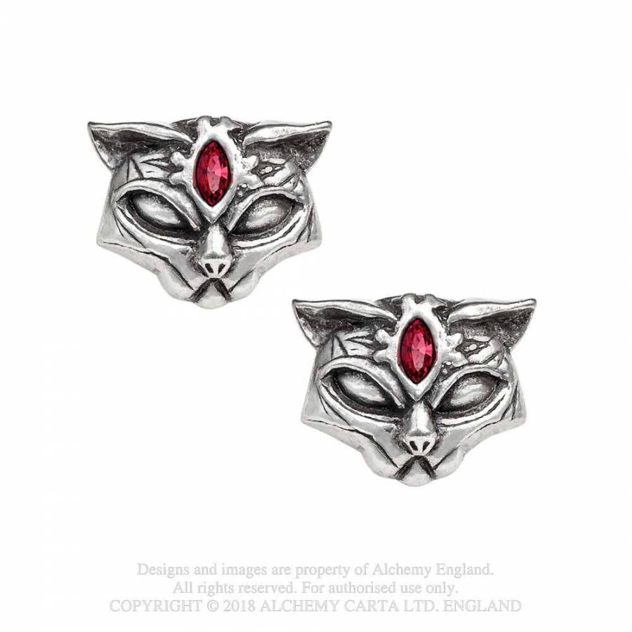 Sacred Cat Studs Earrings E406 Alchemy Gothic