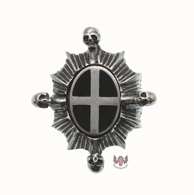 Saint Ankou's Shield Ring R159 Size T Alchemy Gothic