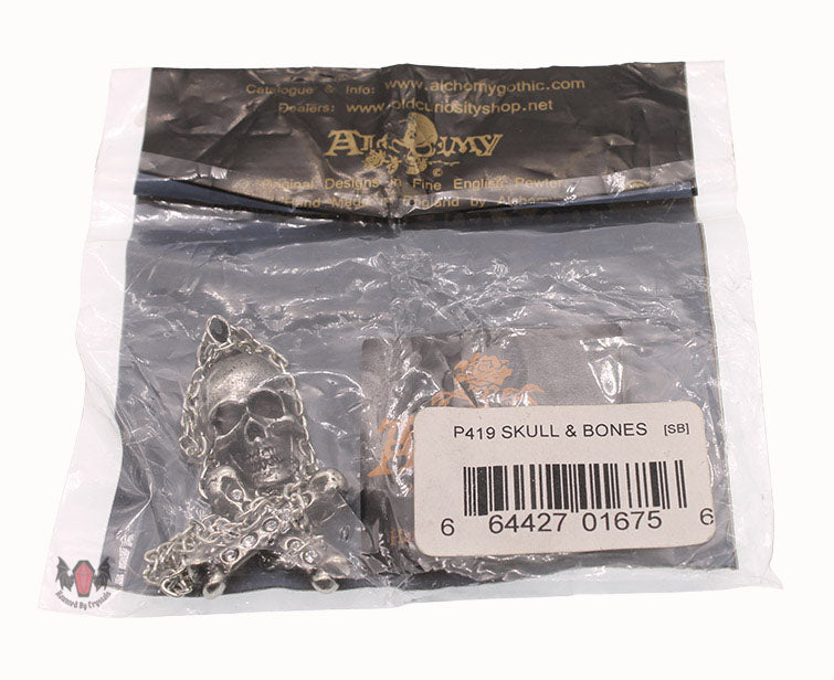 Skull & Bones Necklace P419 Alchemy Gothic
