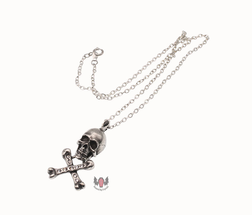 Skull & Bones Necklace P419 Alchemy Gothic