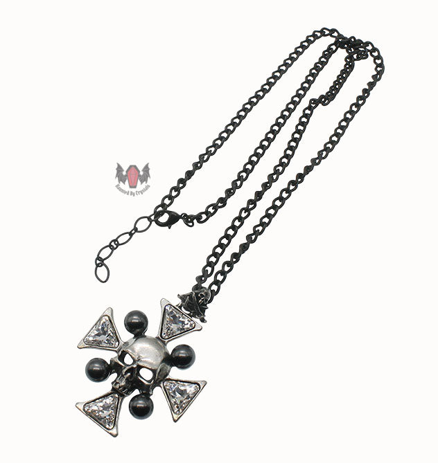 St John's Crystalbone Cross Necklace P627 Alchemy Gothic