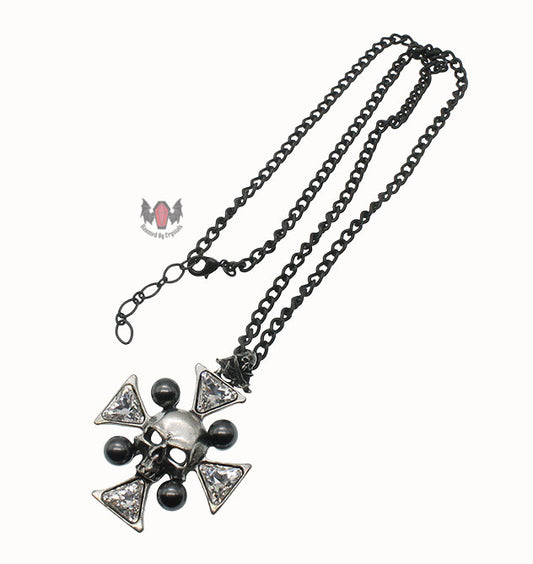 St John's Crystalbone Cross Necklace P627 Alchemy Gothic