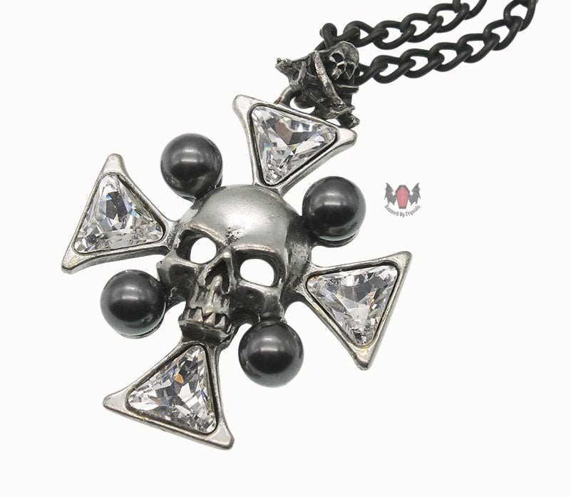 St John's Crystalbone Cross Necklace P627 Alchemy Gothic